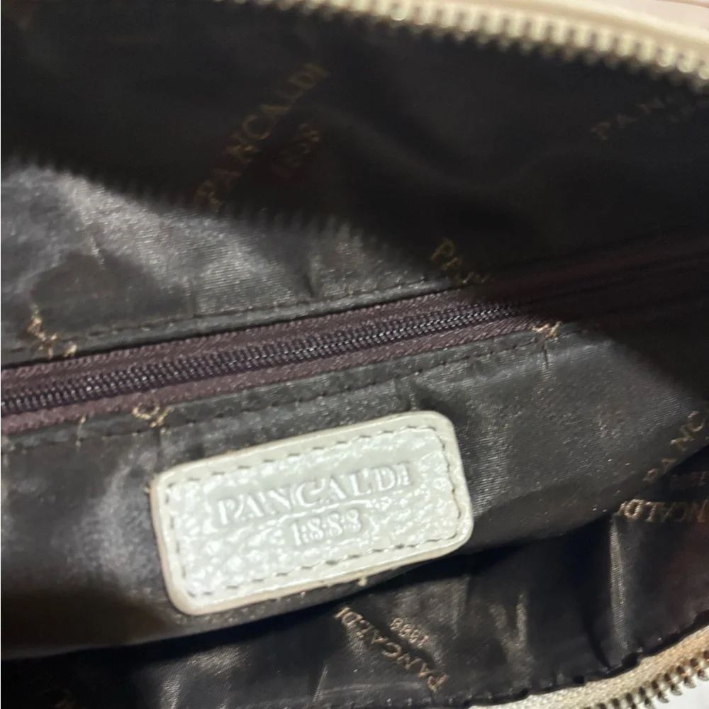 Pancaldi Chic Cream Leather Hobo Bag